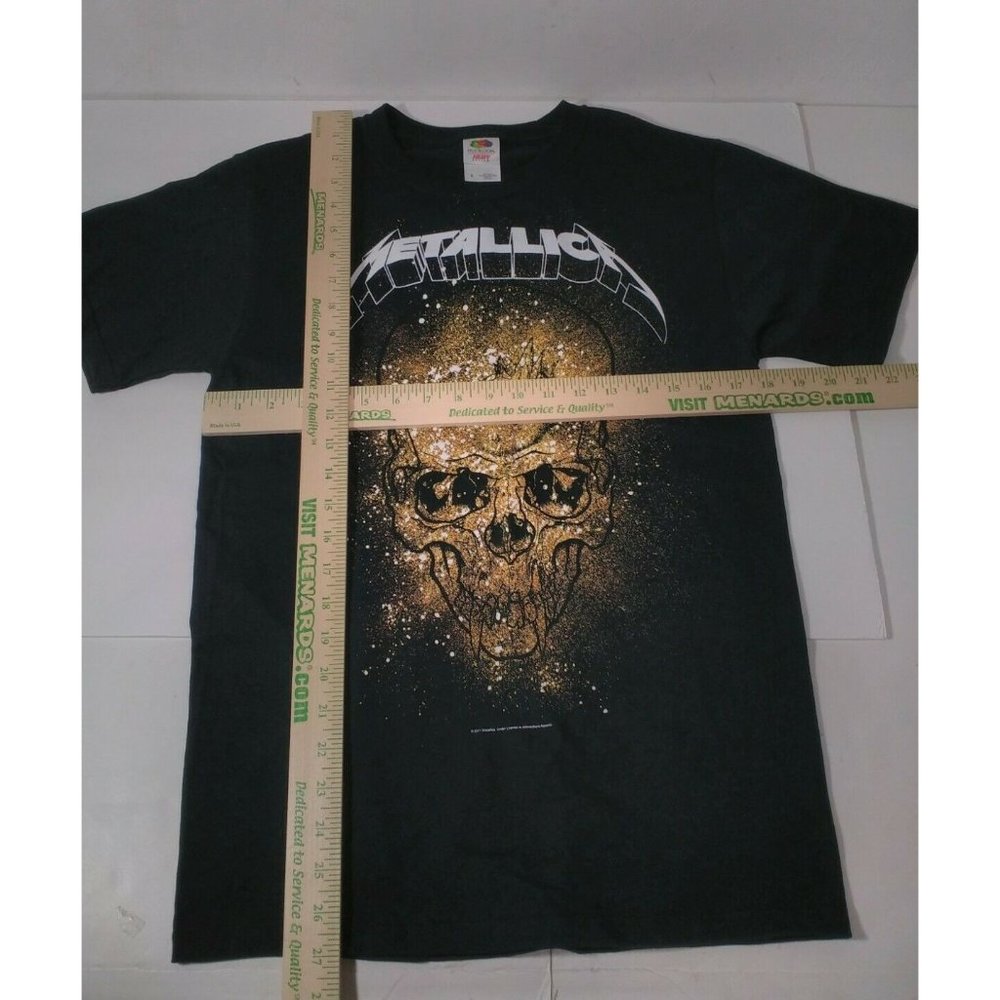 Metallica 2011 Tour big logo T-Shirt black Rock Metal Sz Small Fruit of Loom - Picture 5 of 7